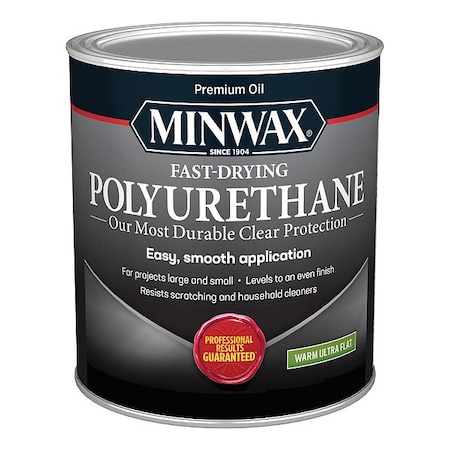 Minwax Finish, 32 fl oz, Ultra-Flat, Clear 630154444