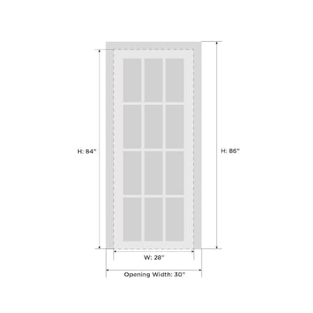 Sartodoors Double Barn Interior Door, 72" x 84", White QUADRO4055ID-WS-2884