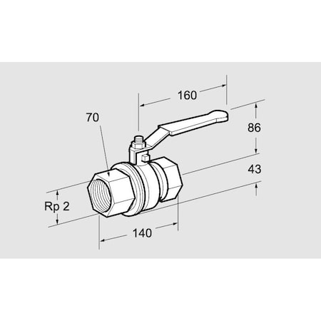 Honeywell Kromschroder VLV, BALL, AKT 50R50B, 2 IN. BSP, FF, MAX. 5 KS03152277