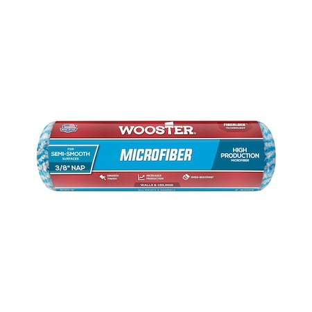 Wooster 9" Paint Roller Cover, 3/8" Nap, Microfiber R523-9