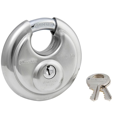 Master Lock KD Stainless Steel 2-3/4 in. Discus Double-Locking Padlock with Shrouded 5/8 in. Shackle, Carded 40DPF KD