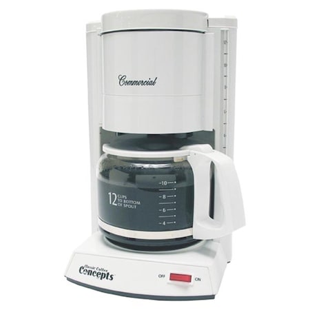 Classic Concepts White Commercial Brewer, 10-12 Cup CL451836