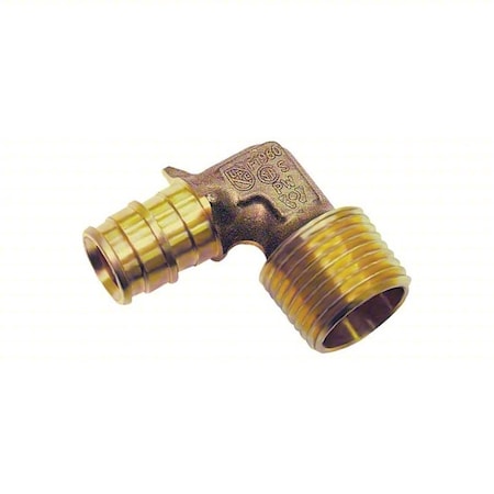 Uponor Elbow, Brass, Barbed 1/2 in, MNPT 1/2 in LF4125050