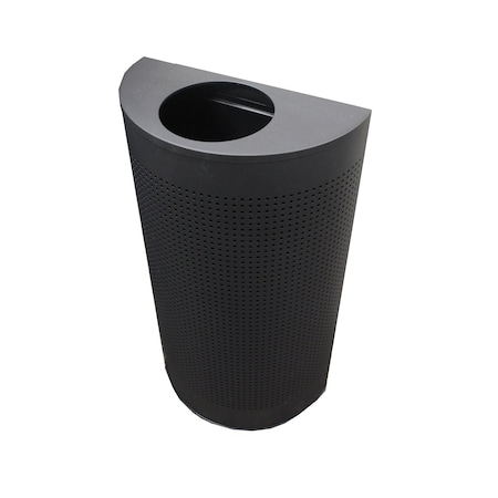 Witt Industries Half Round Receptacle, Black CLHR12-BK