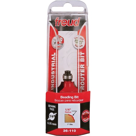 Freud 1/4'' Quadra-Cut Radius Beading Router Bit 36-110