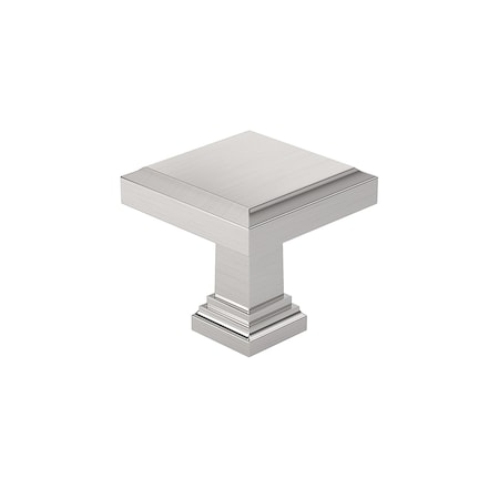 Richelieu Hardware Mirabel Collection 1 1/4-inch 32 mm Brushed Nickel Transitional Square Cabinet Knob BP79532195