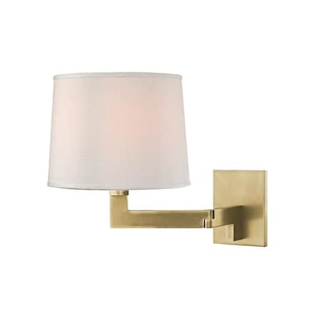 Hudson Valley Lighting Fairport 1 Light Wall Sconce 9 In. Aged Brass 5941-AGB