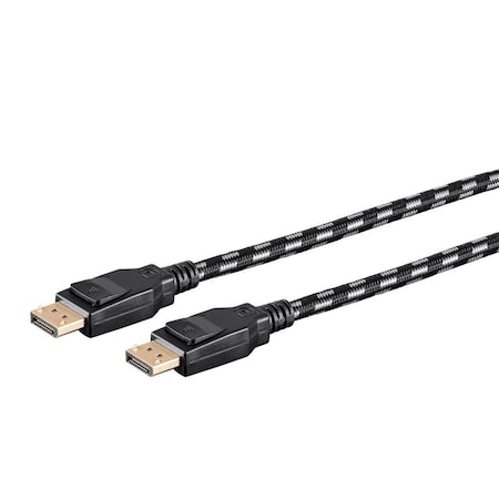 Monoprice Braided DisplayPort 1.4 Cable_ 1.5ft_ Gray 37918