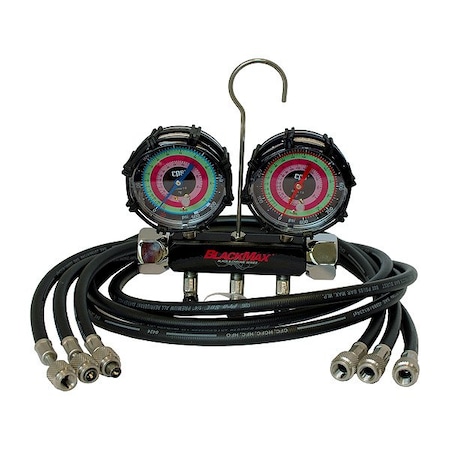 Blackmax Manifold Gauge, Aluminum, 2.5 psi, SAE MBA4P5EZ