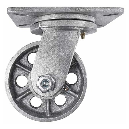 Hyw Products Heavy Duty Caster 6in x 3in Steel Wheel - Swivel 53-60S-A1-SS