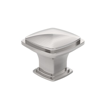 Richelieu Charlemagne Collection 1 7/32 in (31 mm) x 1 7/32 in (31 mm) Brushed Nickel Transitional Cabinet Knob BP81091195