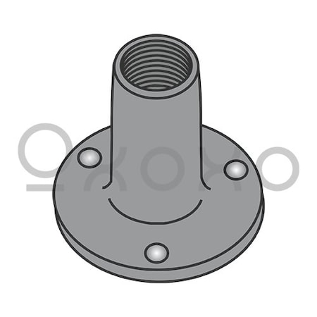 Oxoxo 1/4-20X7/16 Weld Nut With Projections .750 Round Base Steel Plain, 1000PK 398383