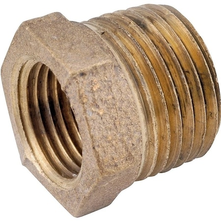 Anderson Metals Reducing Pipe Bushing, 1 x 1/2 in, Male x Female, 200 psi Pressure 738110-1608
