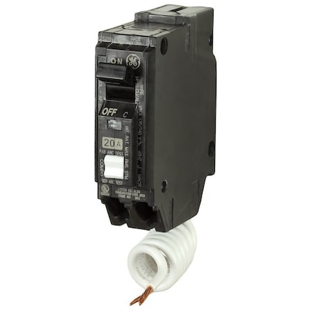 Ge Industrial Solutions Thermal Magnetic Circuit Breaker, THQL Series, 20A, 1 Pole, 120/240V AC, 10kA at 120/240V AC THQL1120AFP2