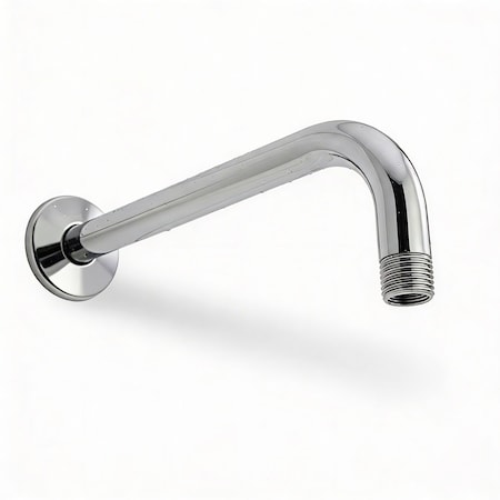 Supplygiant 12 in Shower Arm 90 Degree Stainless Steel Rain Shower Head Extension Arm with Flange, Chrome Finish 74-TB34BG-D
