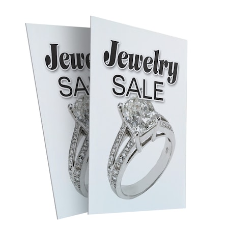 Signmission Jewelry Sale, Plastic Signs Only 24 Inch x 36 Inch, Corrugated Plastic, 2PK CSB-2436-2PACK-Jewelry Sale