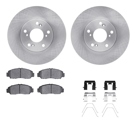 Dynamic Friction Co DFC Brake Rotor with 5000 Brake Pads and Hardware Kit 6512-59346