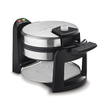 Cuisinart 1 waffle Brushed Silver Stainless Steel Rotary Waffle Maker WAF-F30NAS