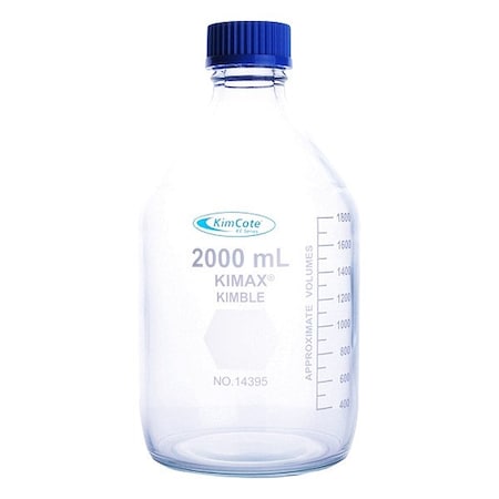 Kimble Chase Media Bottle, Borosilicate Glass, 330 mm H KC14395-5000
