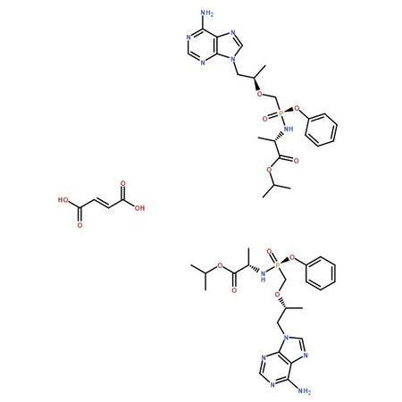 Ak Scientific Tenofovir alafenamide hemifumarate (100mg), CAS 1392275-56-7 V9722-100mg