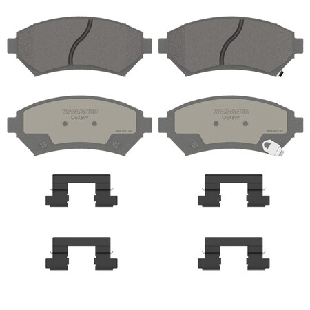 Wagner Brake OEX Front Disc Brake Pad Set Premium Ceramic,  OEX699
