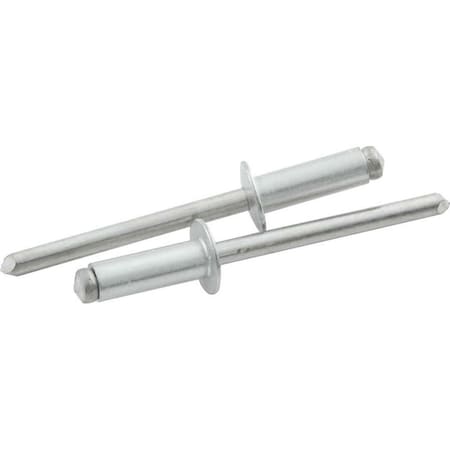 Allstar Performance 0.25-0.38 in. Grip Small Head Aluminum Mandrel Rivet, Silver, 250PK ALL18109
