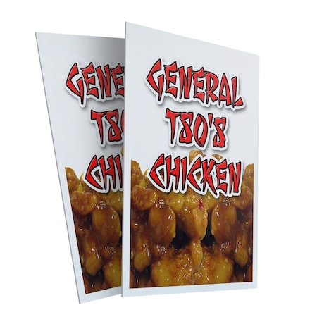 Signmission General Tso's Chicken, Plastic Signs Only 24 Inch x 36 Inch, Corrugated Plastic, 2PK CSB-2436-2PACK-General Tso's Chicken