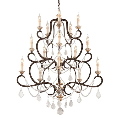 Troy Lighting Bordeaux 15 Light Chandelier 43 In. Parisian Bronze F3517-PZ/DG