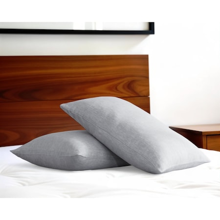 Homeroots Set of Two Cloud Linen Pillowcases 520684