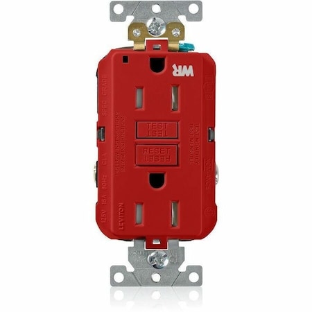 Leviton SmartlockPro GFCI 15A WR/TR/PI Red G5262-WTR