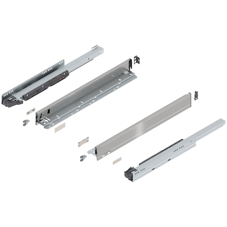 Blum 22in. N Height Legrabox Stainless Drawer Set, 125 Lbs Weight Rating 770N55S0I