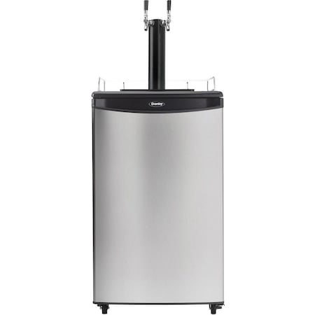 Danby Products Danby Dual Tap Keg Cooler, 1 Glass Door, 5.4 Cu.Ft Capacity DKC054A1BSL2DB