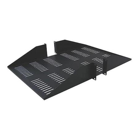 Wavenet Double Sided 2U Vented Rack Mount Cantilever Shelf for 19 in. Network Equipment Rack, Black 3043-N