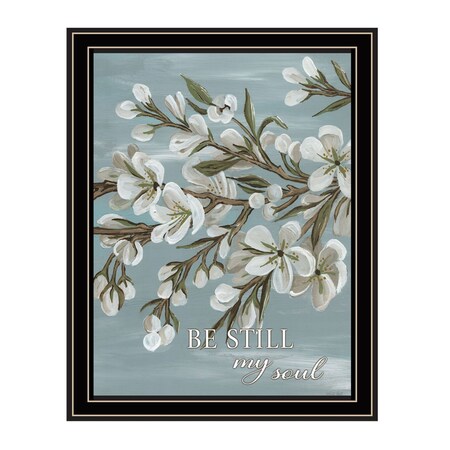 Homeroots Spring Be Still Black Framed Print Wall Art 529687