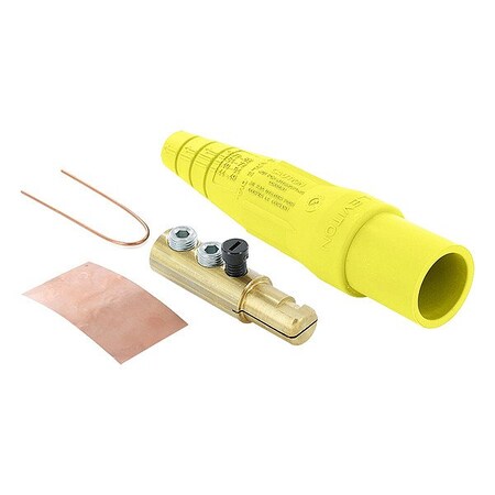 Leviton Single Pole Inline, 190 A, Male, Yellow 16D44-UY
