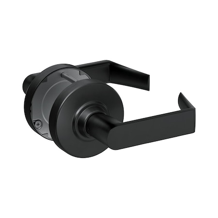 Schlage Grade 1 Double Dummy Cylindrical Lock, Non-Keyed, Rhodes Lever with Rose, Matte Black Finish PC172 RHO 622
