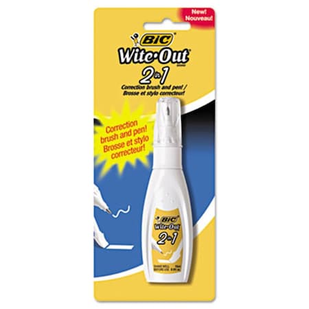 Bic Wite-Out 2 in 1 Correction Fluid  15 ml  Bottle WOPFP11