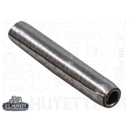 Huyett Coiled Spring Pin, Standard Duty, Nickel Plated 302/304 SS, 0.031 in Dia x 0.188 in Length SPC3P-031-0187