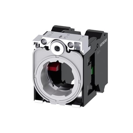 Siemens holder, 3-way, metal, 1 NO, 1 NC, spring-loaded terminal 3SU1510-1AA10-3MA0