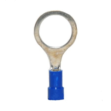 Hillsdale Terminal Ring Terminal, 1/2 in Stud Size, 14 AWG, 600 V, Vinyl Insulated, 1000 PK 50104