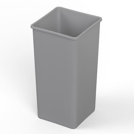Regal Altair 50 Gallon Square Gray Plastic Trash Can, Heavy Duty Resin Construction TC-100-SQ50GR