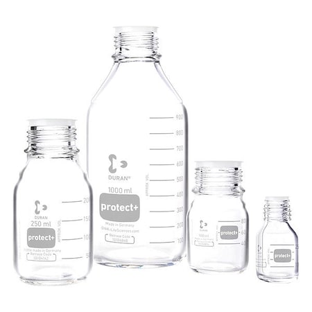 Duran Safety Coated Btl, Boro Glass, 265mm H, PK6 218056385