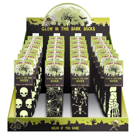 Dm Merchandising SOCK FUNNY BONE DRK ASST H-GLSCK