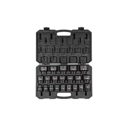 Tekton 3/4 Inch Drive 6-Point Impact Socket Set with Case, 21-Piece 3/4-2 in. SID93301