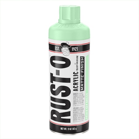 Rust-Oleum Rust-O Artist Spray Paint, Hint of Mint, Matte, 11 Oz 392205