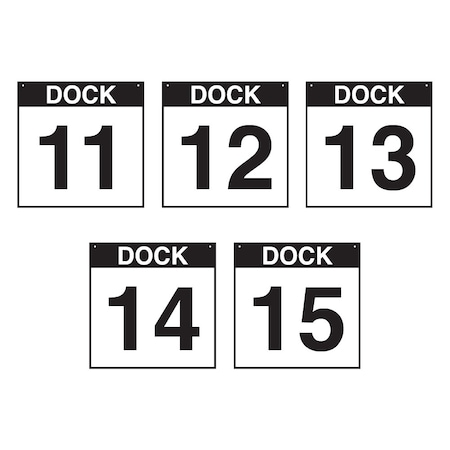 5S Supplies Loading Dock 11-15 Sign - PVC - 18in x 18in DOCK11-15-PVC-1818