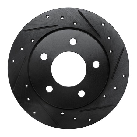 Dynamic Friction Co DFC Brake Rotor - Drilled and Slotted - Black 633-80039R