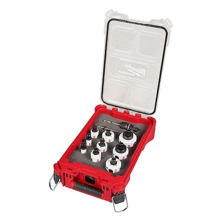 Milwaukee Tool 12 pc. QUIK LOK HOLE DOZER Bi-Metal Kit with PACKOUT Compact Organizer 49-22-4702