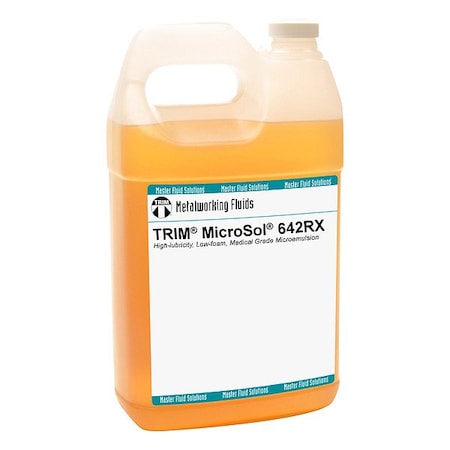 Trim Cutting Fluid, MicroSol 642RX, Soluble Oil, 1 gal, Jug, Light Yellow to Amber MS642RX-1G