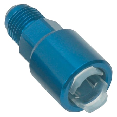 Hard Top 37 deg 6 AN Male to 0.31 in. SAE Quick-Disconnect Female - Blue Single HA3880188
